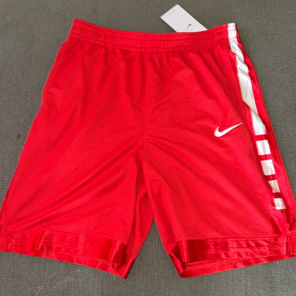 XL Nike Red and White Dri-Fit Shorts (Teen)